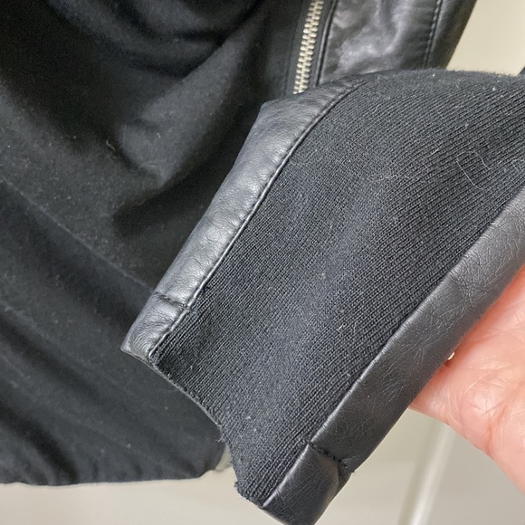 Kismet faux leather and jersey moto style jacket size small. - Picture 8 of 8